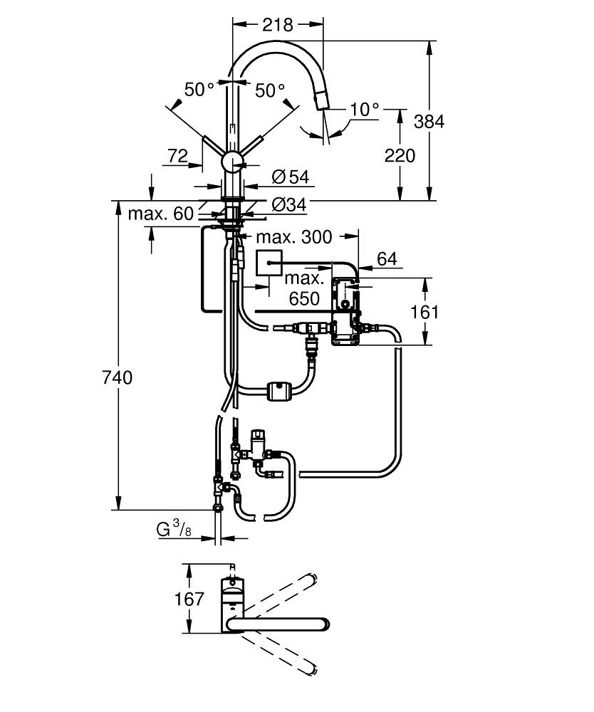 ЧертежGrohe Minta (31358000)