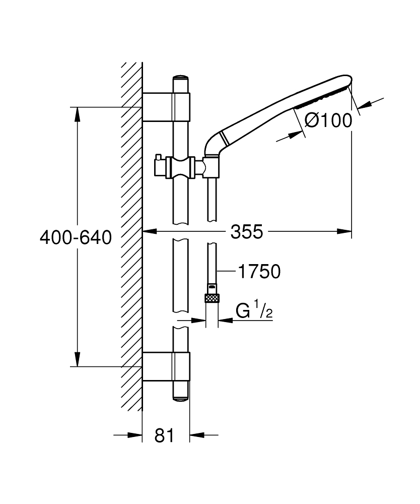 ЧертежGrohe Power&Soul (27749000)