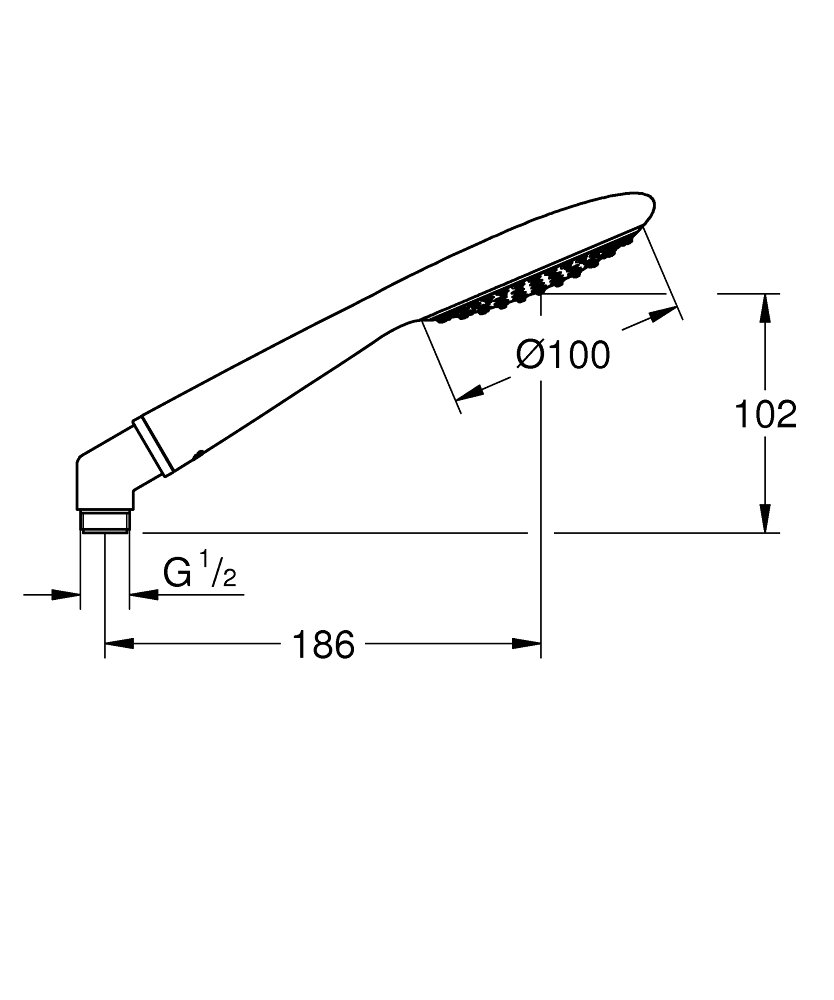 ЧертежGrohe Rainshower Solo 150 (27272000)