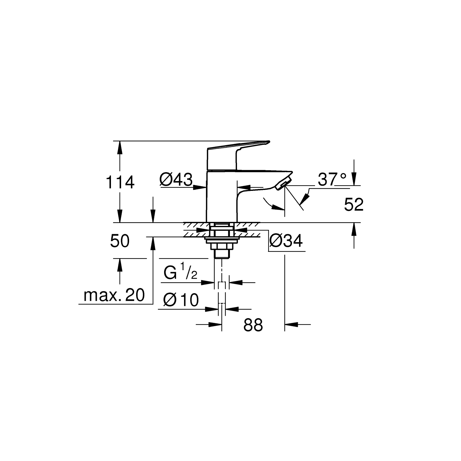 Start Loop - Robinet lave-mains - Chromé 4