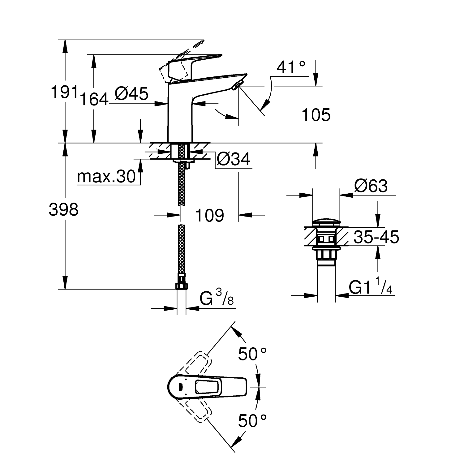 Start Loop Miscelatore monocomando <br />per lavabo<br />Taglia M 5