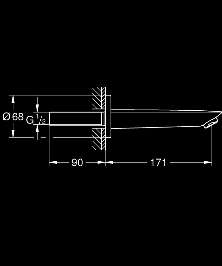 BauCosmopolitan Çıkış ucu ölçü ve teknik çizim