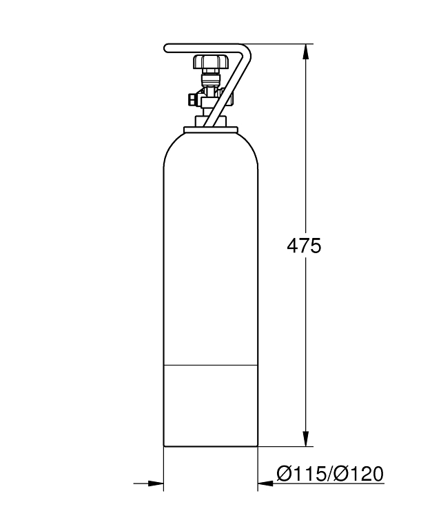 Miniatura 2: GROHE Blue Ricarica bombola CO<sub>2</sub> da 2 kg per Professional