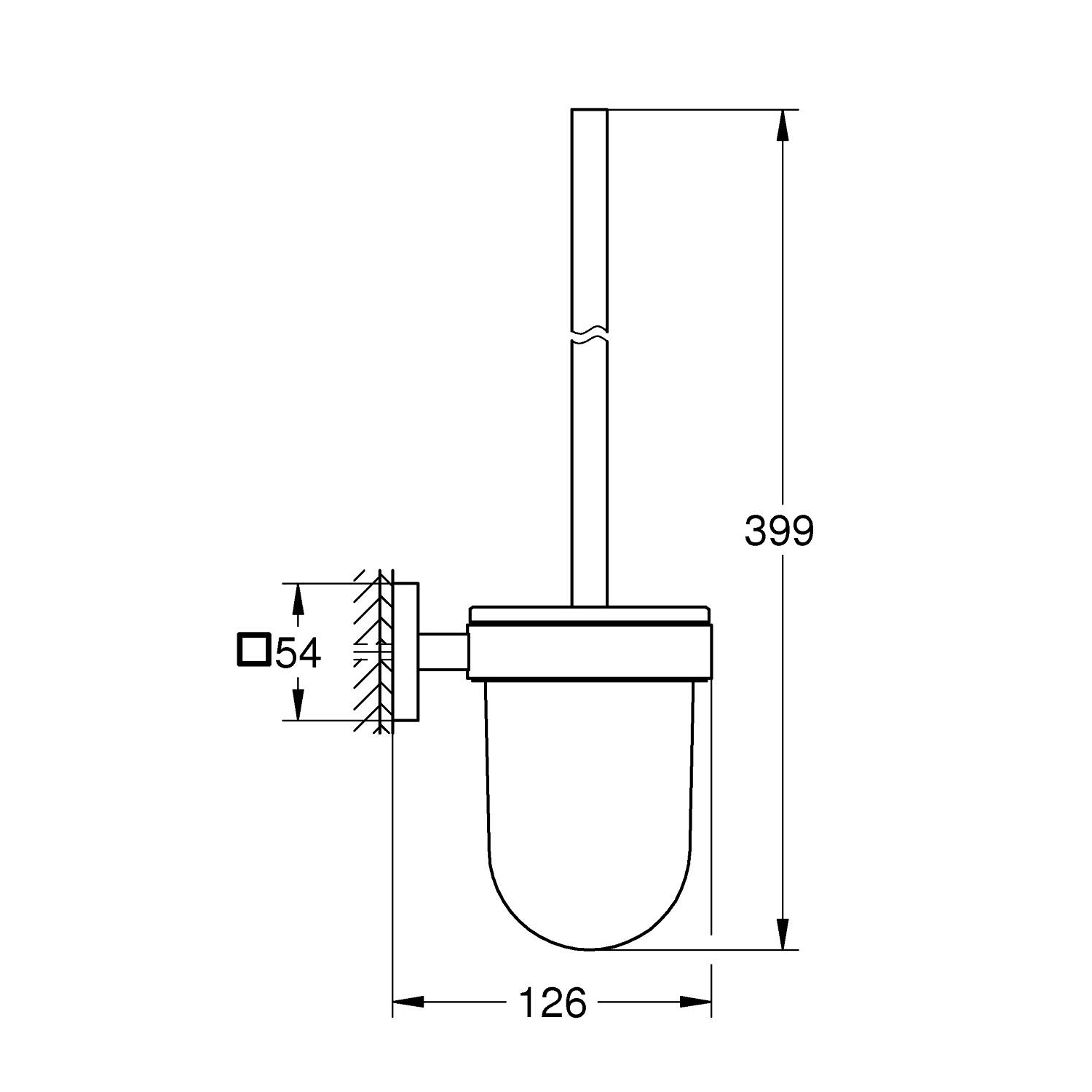 Grohe Start Cube ensemble d'accessoires 3 en 1 porte-rouleau de toilette  avec rabat crochet porte-serviette avec porte-balai de toilette avec insert  en verre supersteel - 41123dc0 