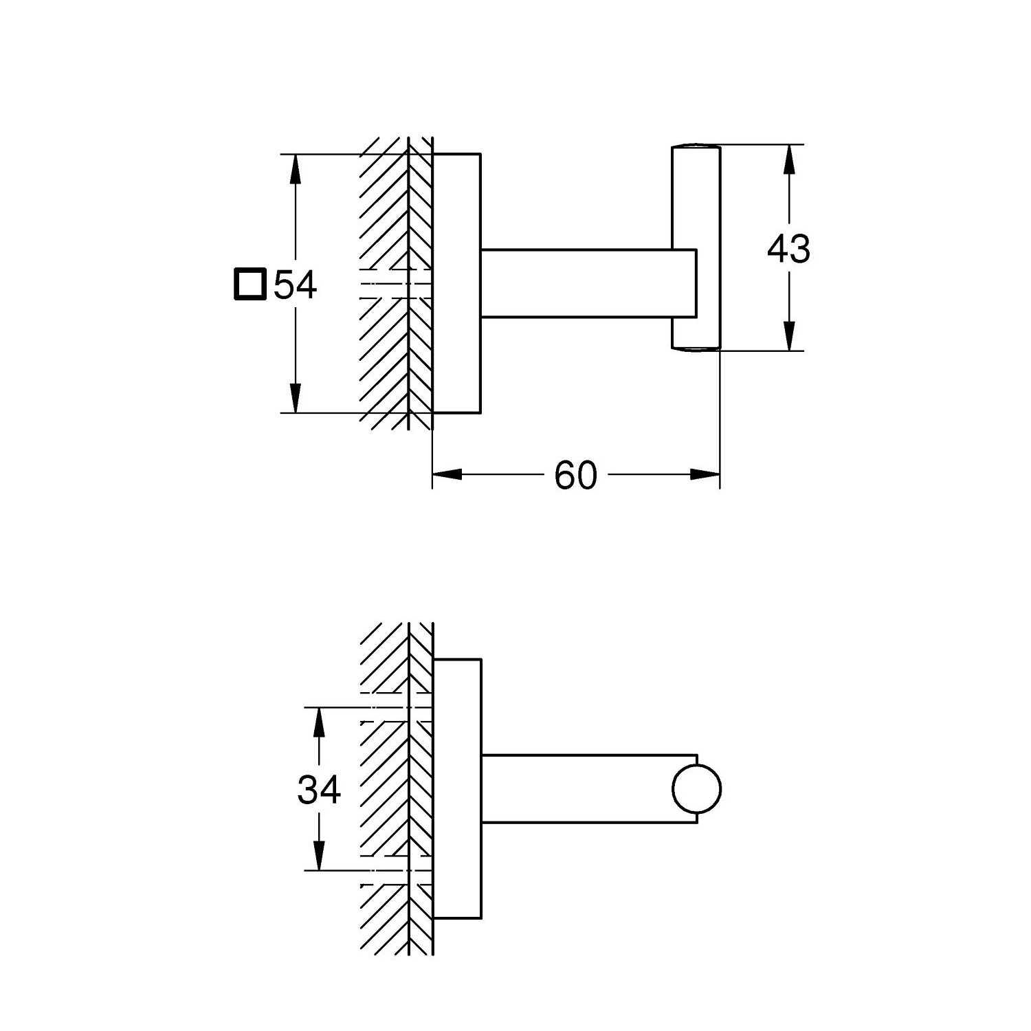 Start Cube - Robe Hook - Chrome 3