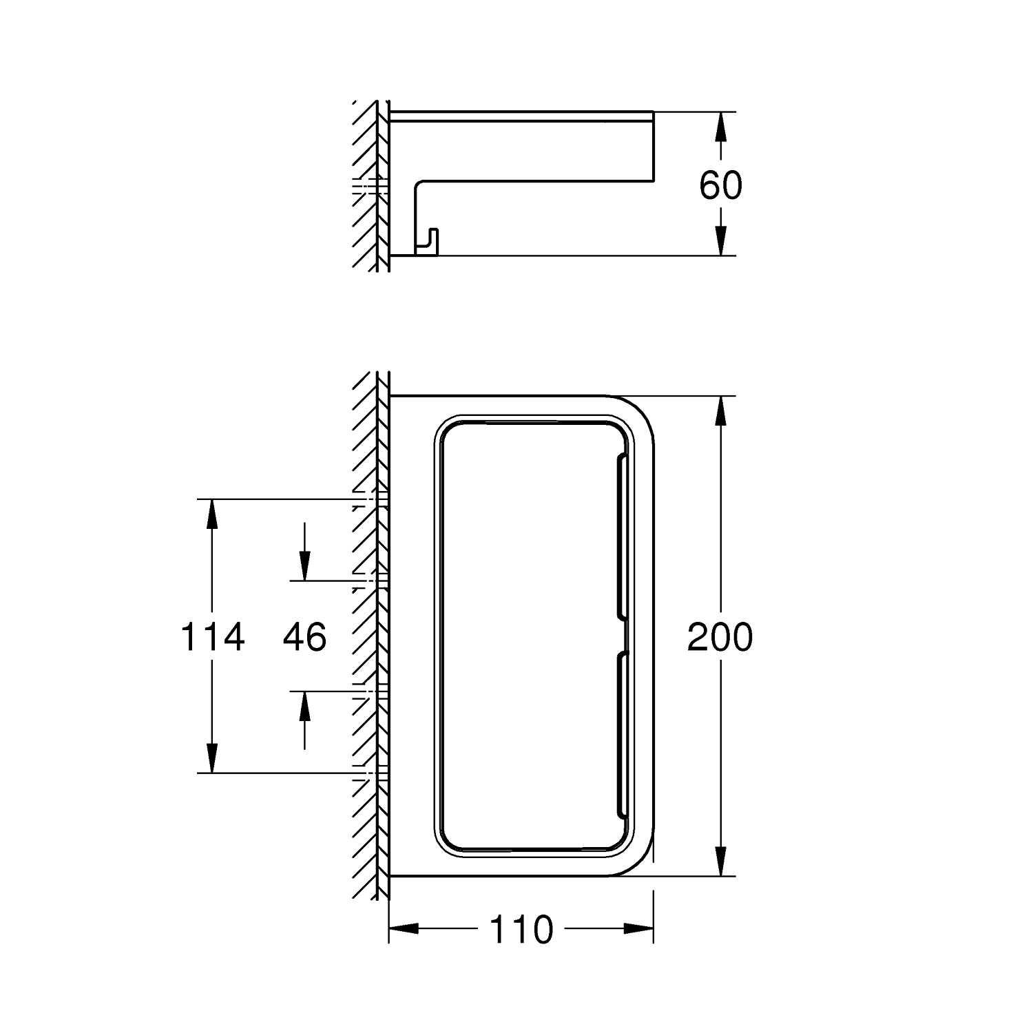 Start Cube - Rectangle Shower Basket - Supersteel 3