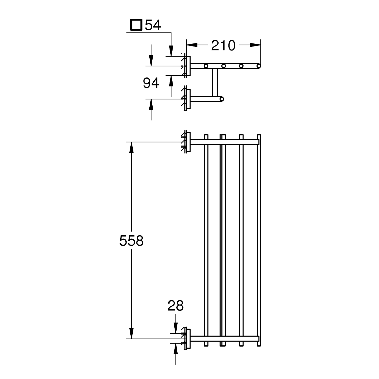 Start Cube - Multi-towel Rack - Chrome 3