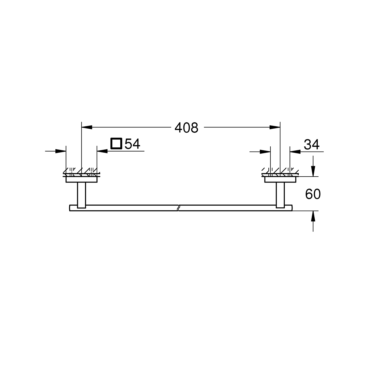 Start Cube - Porte-serviettes 450mm - Supersteel 3