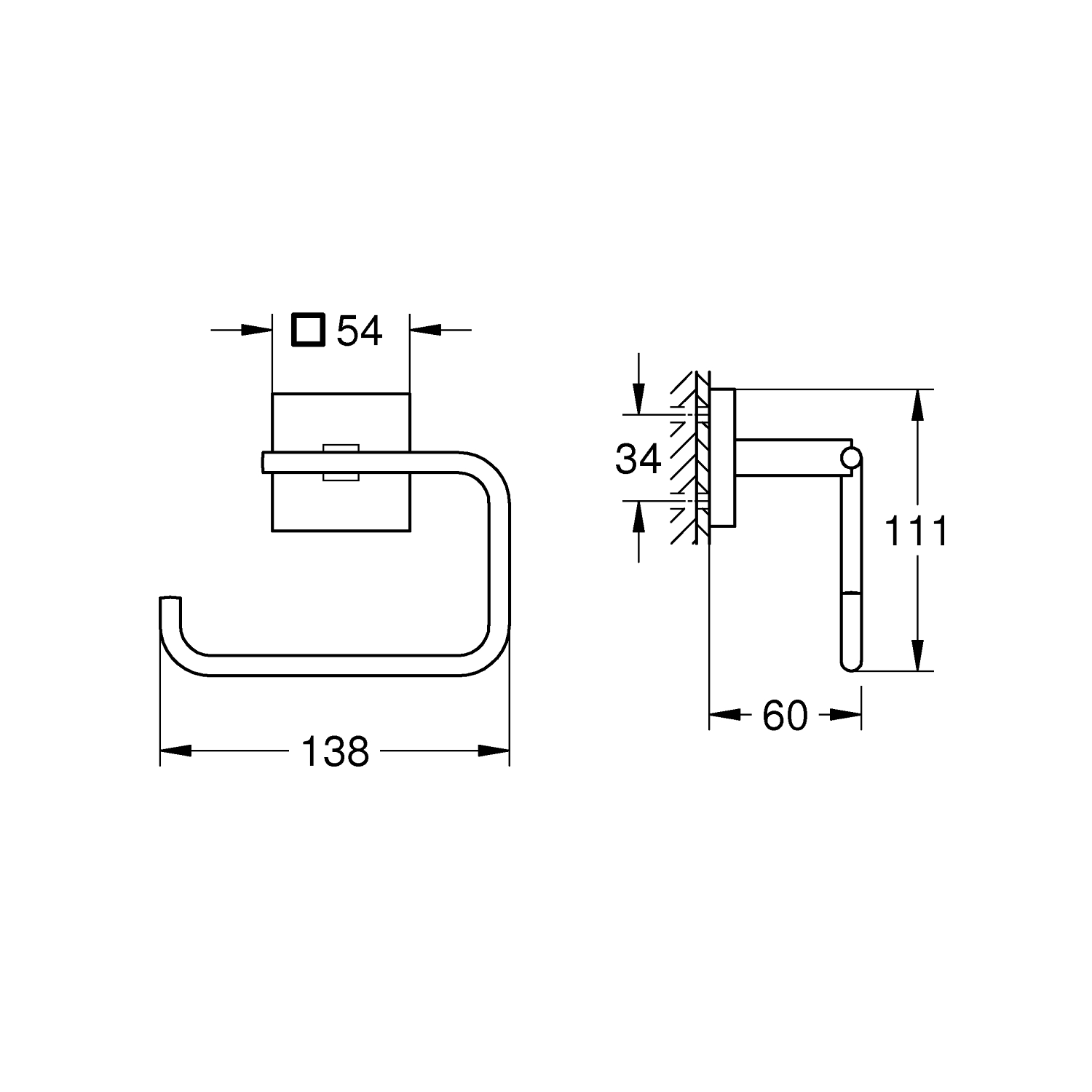 Start Cube - Toilet Paper Holder without Cover - Supersteel 3