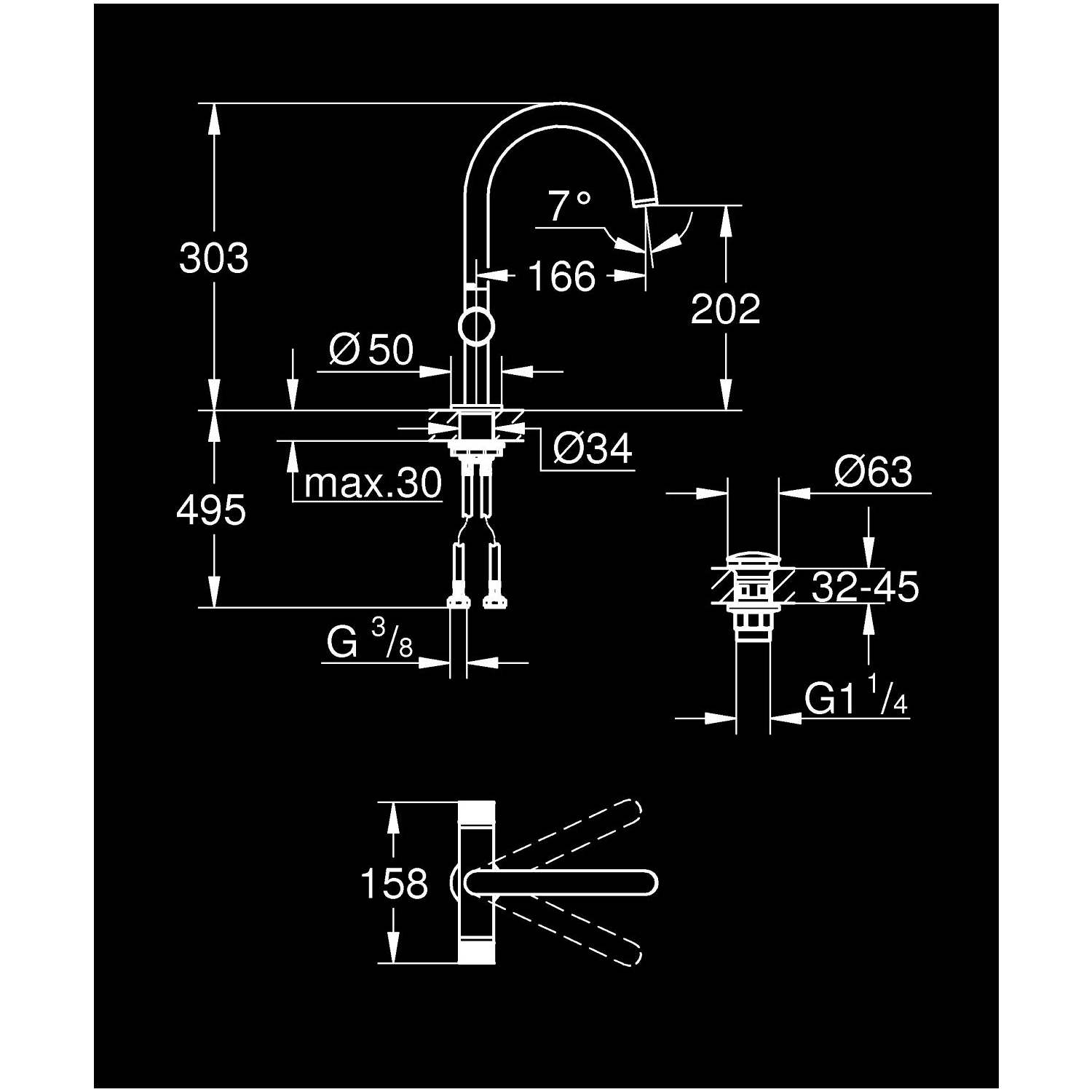 Atrio Private Collection Basin mixer, 1/2