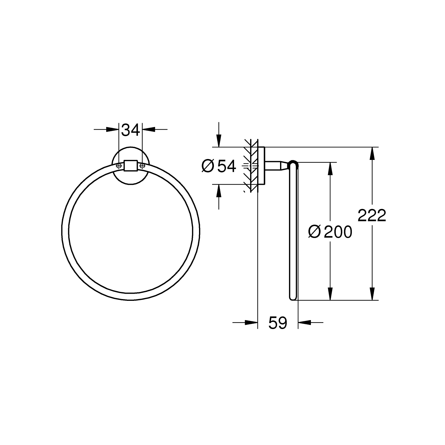 Start Cosmopolitan - Towel Ring - Chrome 2