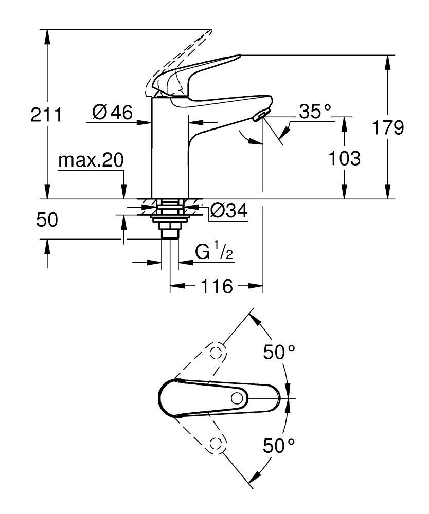 Single Lever Mixer (24284001) | Bimstore