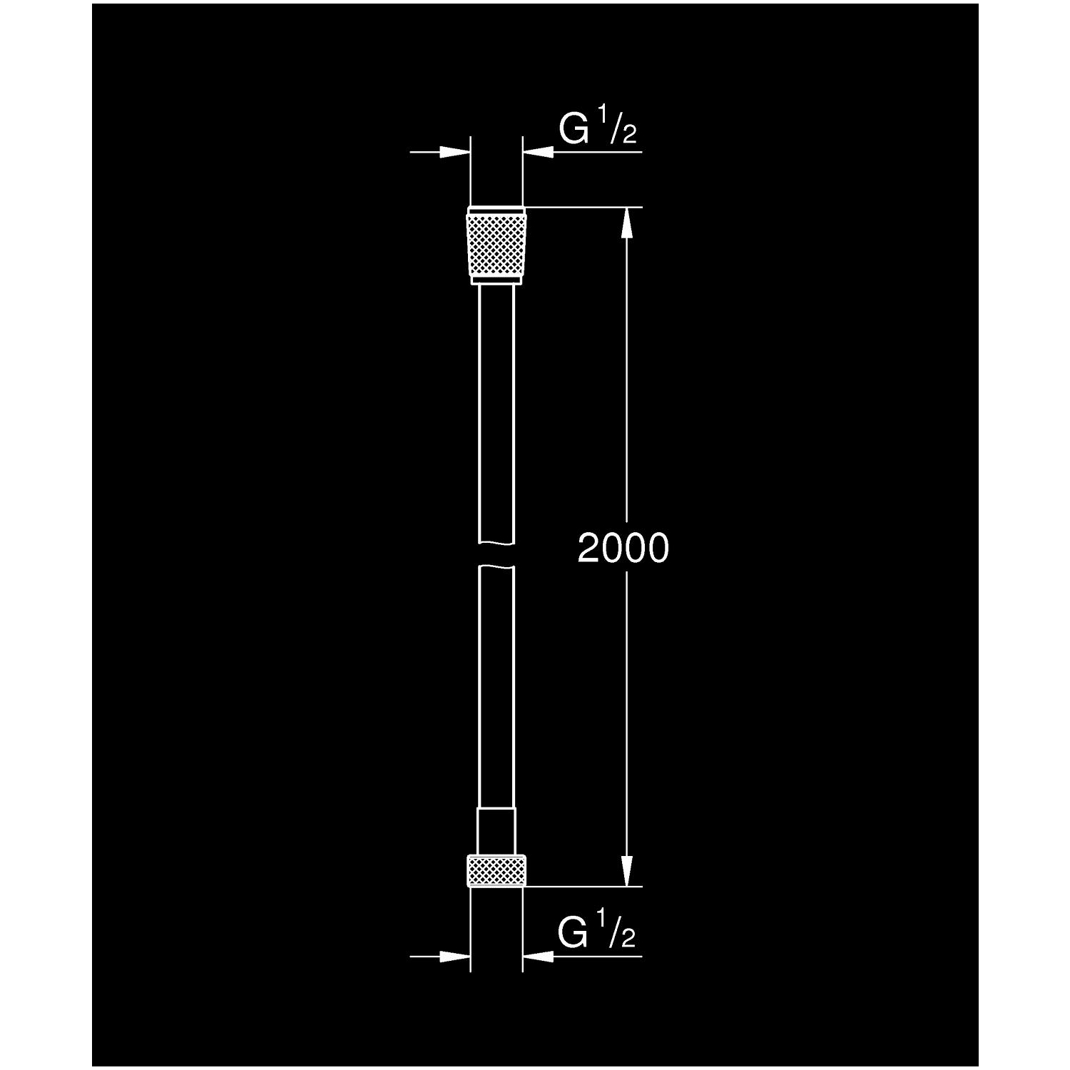 VitalioFlex Silver - Wąż prysznicowy, 2000mm, z funkcją TwistStop, chrom 2