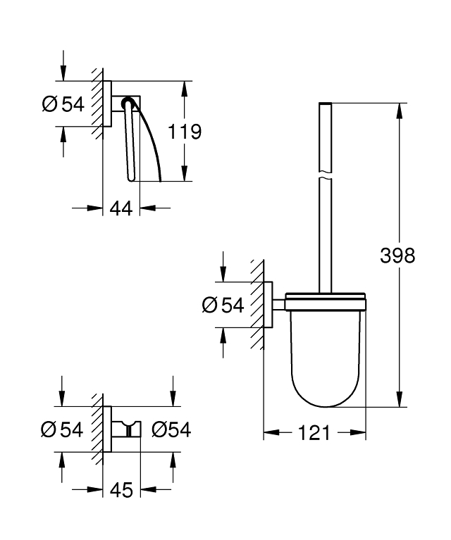 Essentials WCSet 3 in 1 Bad Accessoires Sets Bad Accessoires GROHE Shop Deutschland
