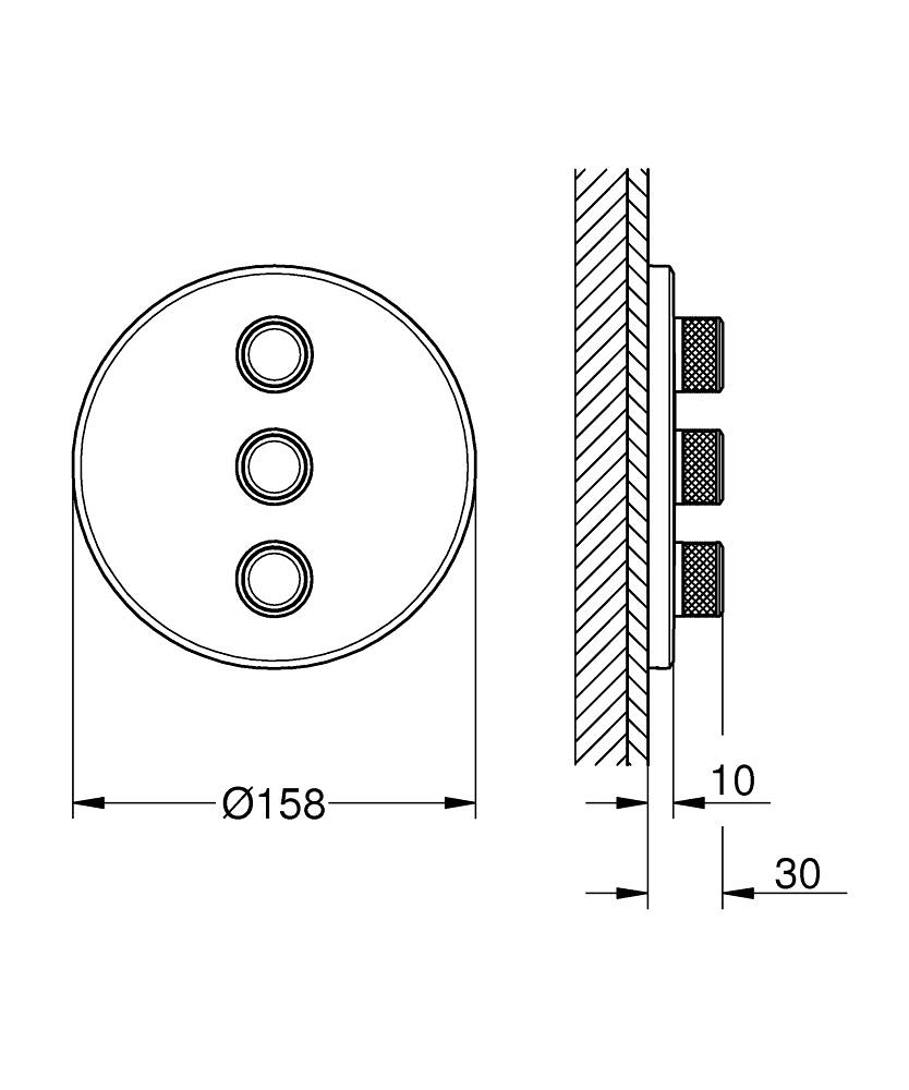 ЧертежHansgrohe Ecostat E (15705000)