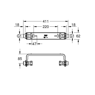 GROHE Sense Guard Wandmontagebeugel