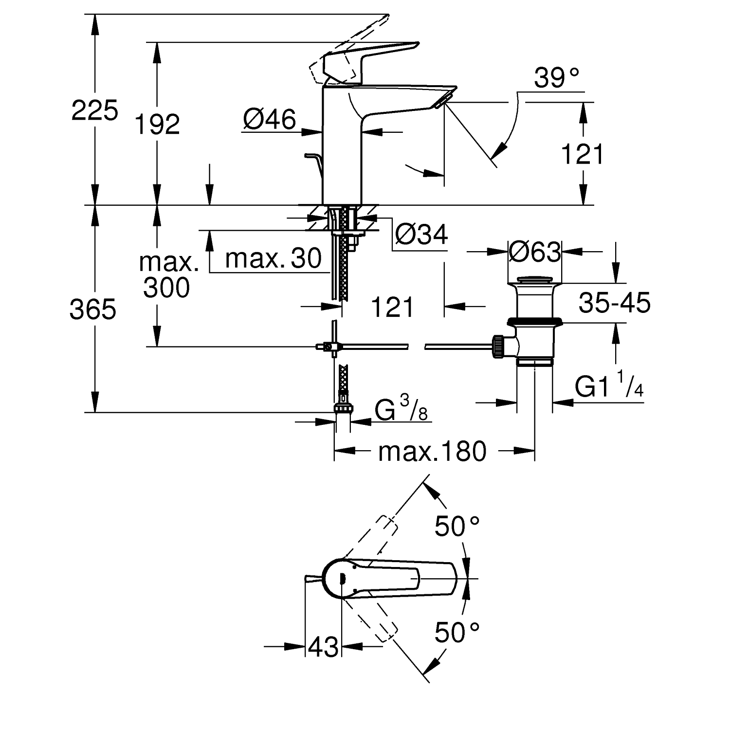 Start Einhand-Waschtischbatterie<br />M-Size 4