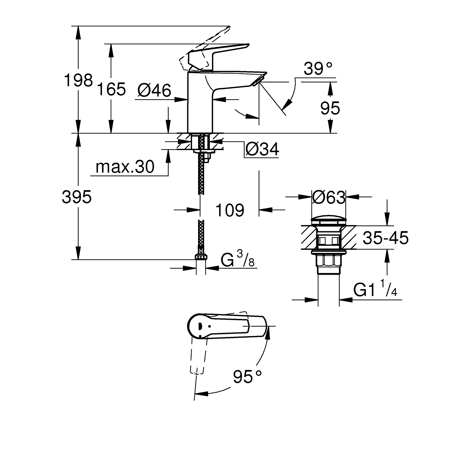 Start Miscelatore monocomando<br />per lavabo<br />Taglia S 5