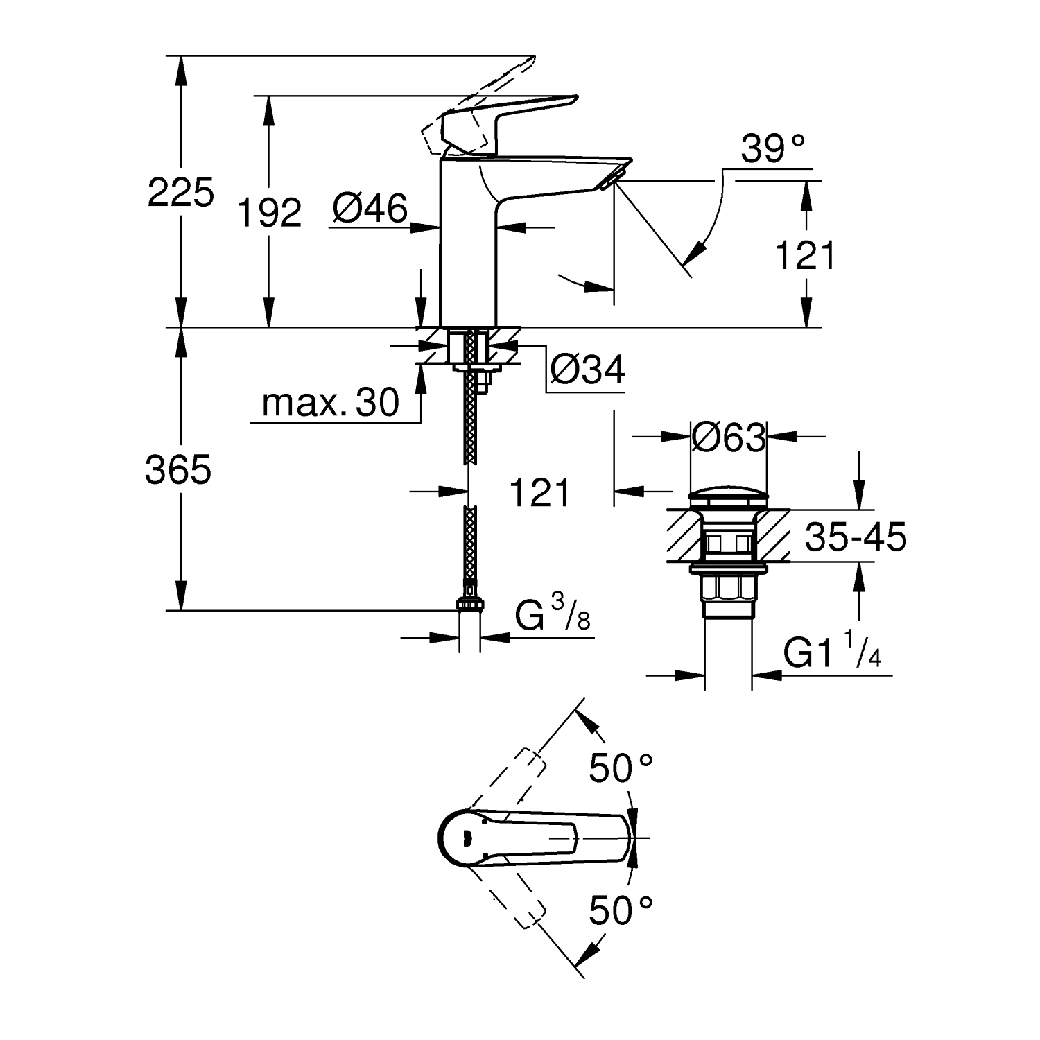 Start Miscelatore monocomando <br />per lavabo<br />Taglia M 4