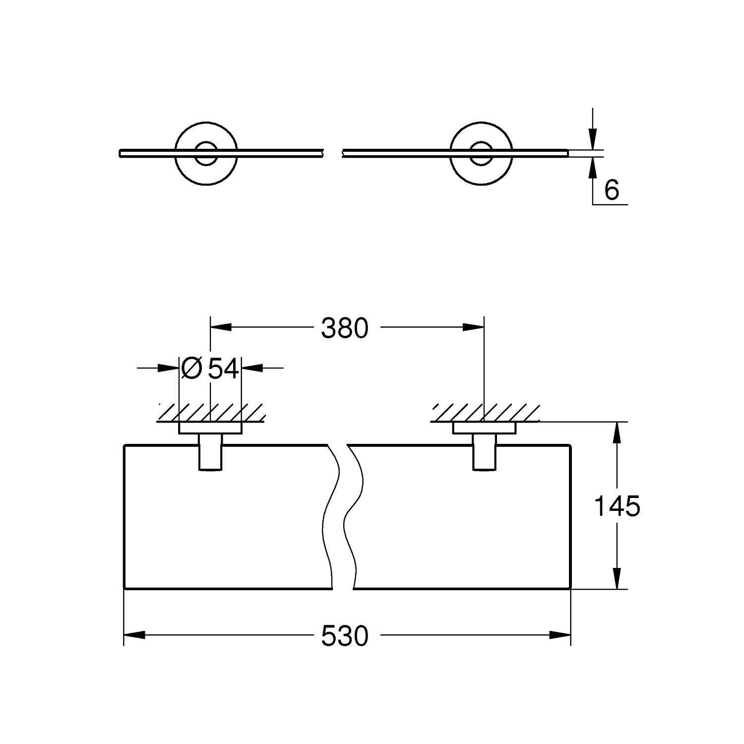 Start - Shelf 530mm - Supersteel 2