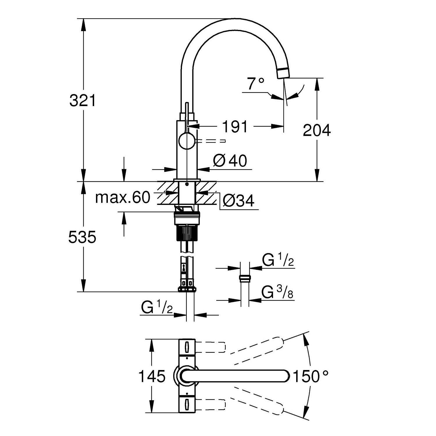 Start Two handle sink mixer 4