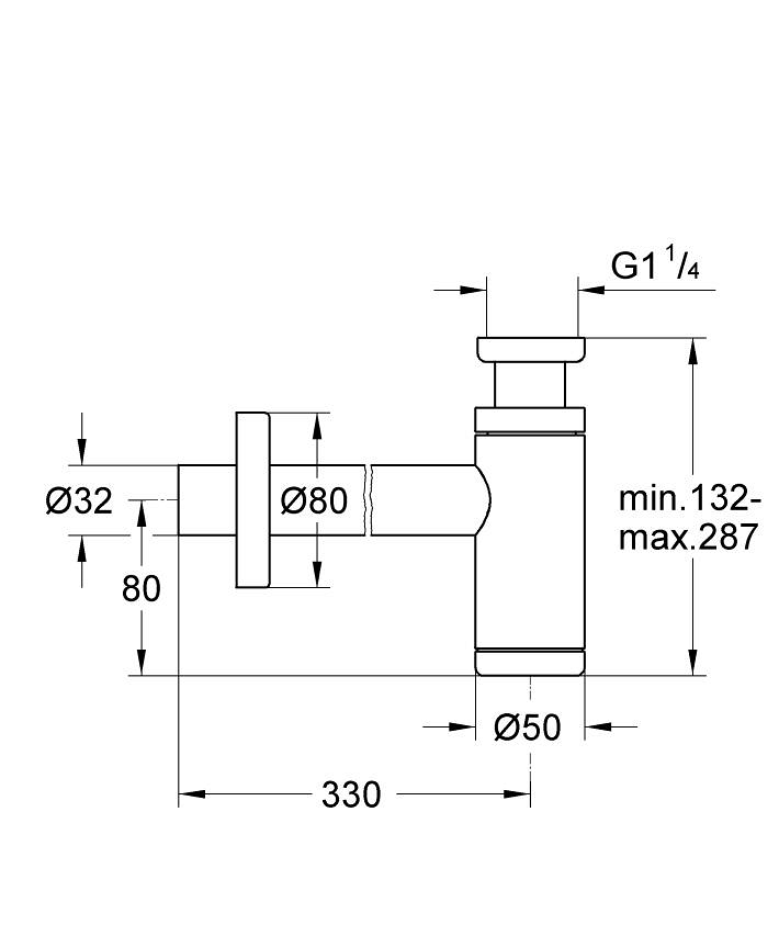 Geruchsverschluss 1 1/4