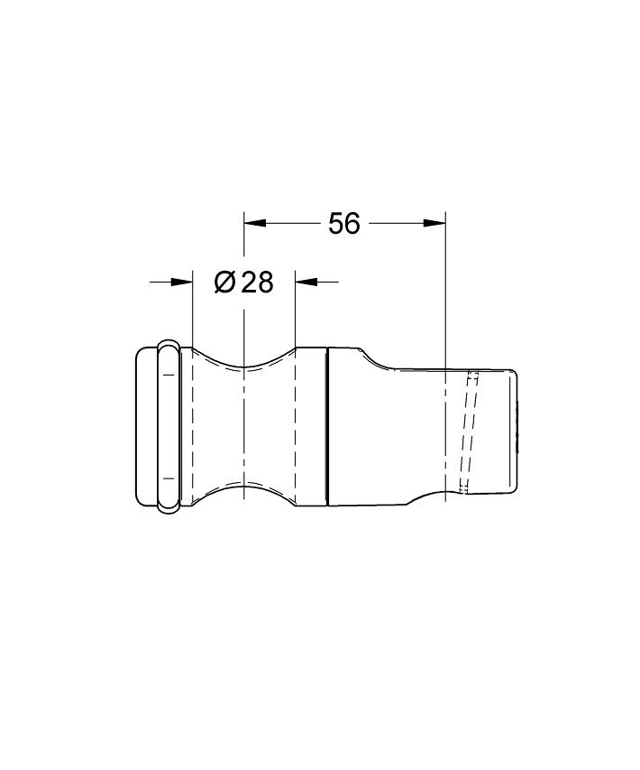 Relexa Plus metal kollu hareketli kayar parça ölçü ve teknik çizim