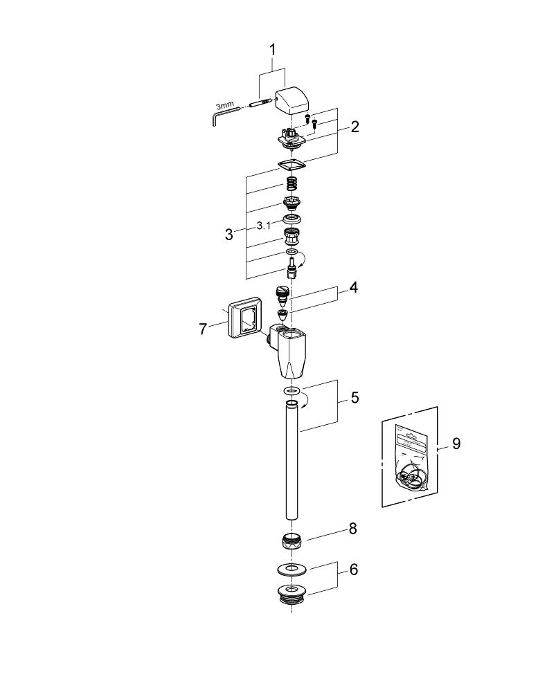 Urinal flush valve GROHE