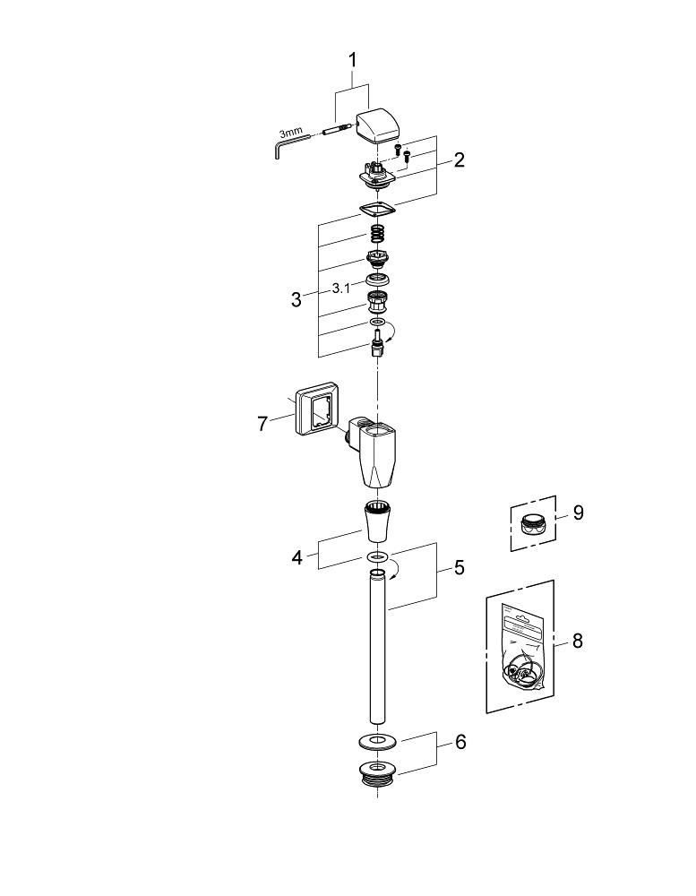 Urinal flush valve GROHE