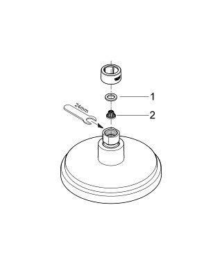 Grohe Kopfbrause Ranshower Mono 310, Wassersparend, Produktbild-Vorschau 8