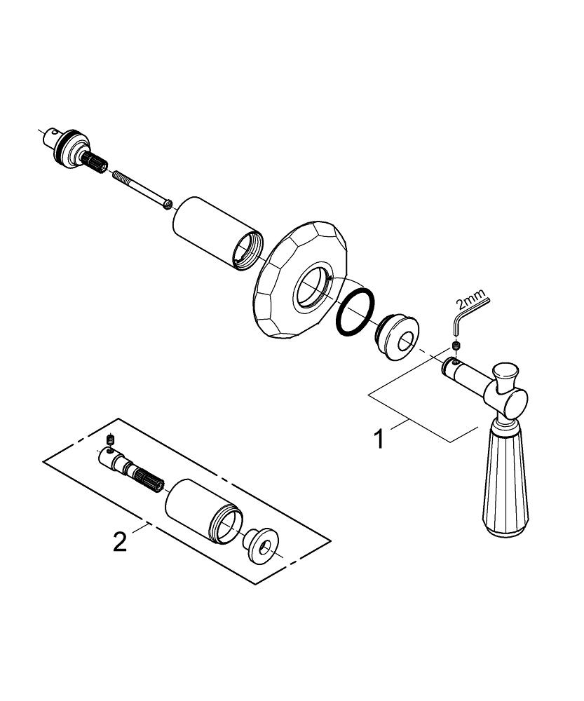 Kensington Concealed valve exposed part GROHE