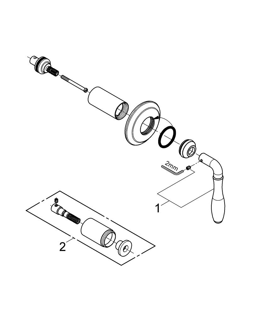 Seabury Concealed valve exposed part GROHE