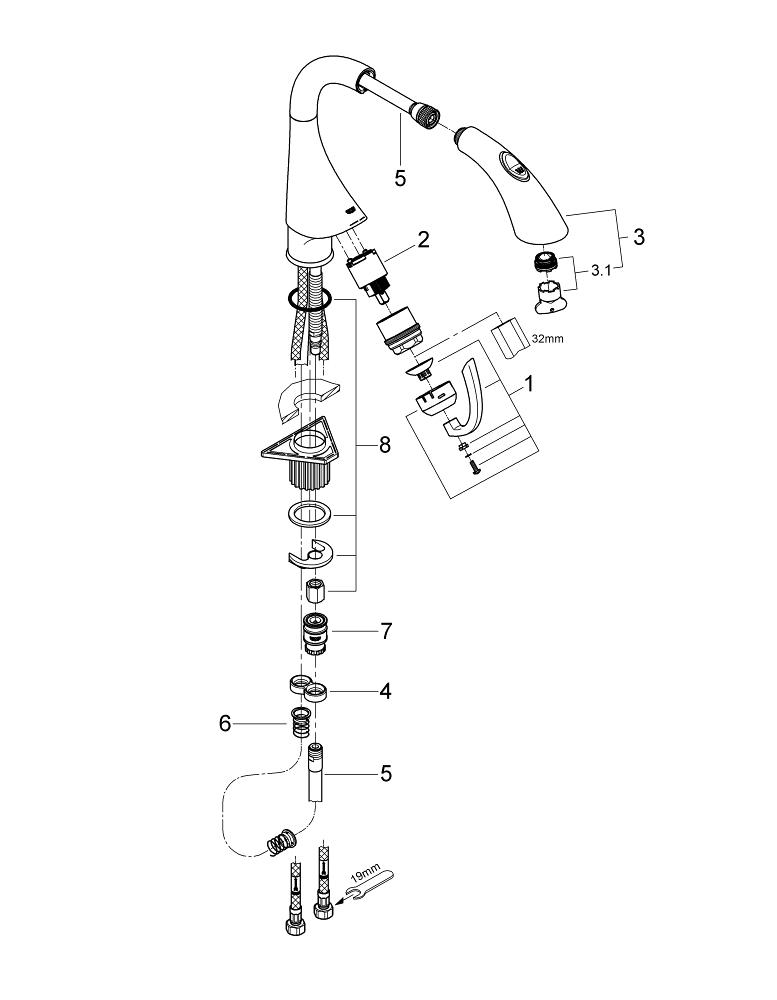 Grohe Kitchen Faucet K4 Parts Home Alqu
