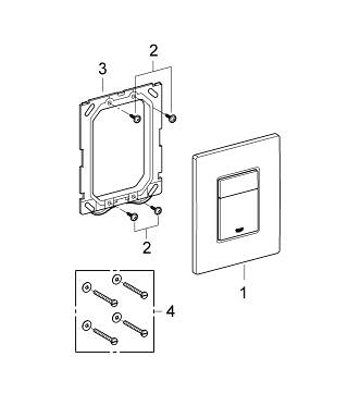 Grohe betjeningsplate montering