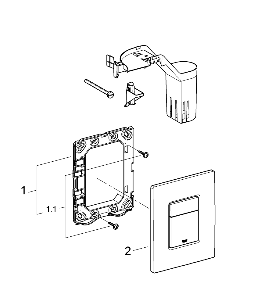 Skate Cosmopolitan Set Fresh Flush plate | GROHE