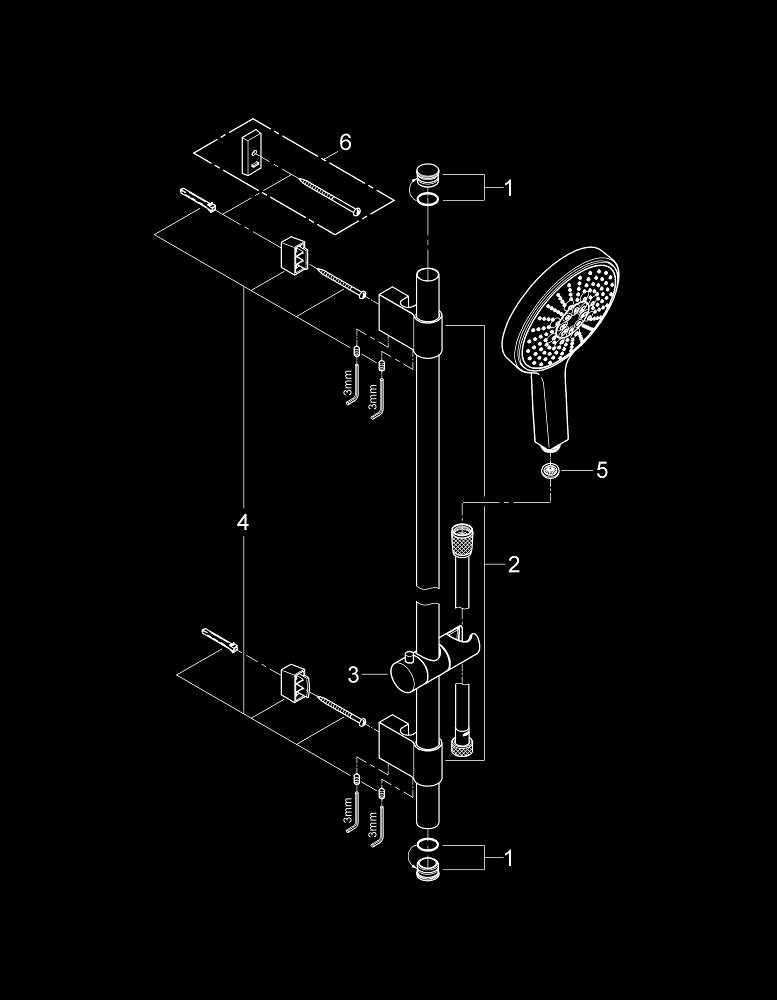 Power&Soul Cosmopolitan 160 Shower rail set 4+ sprays | GROHE