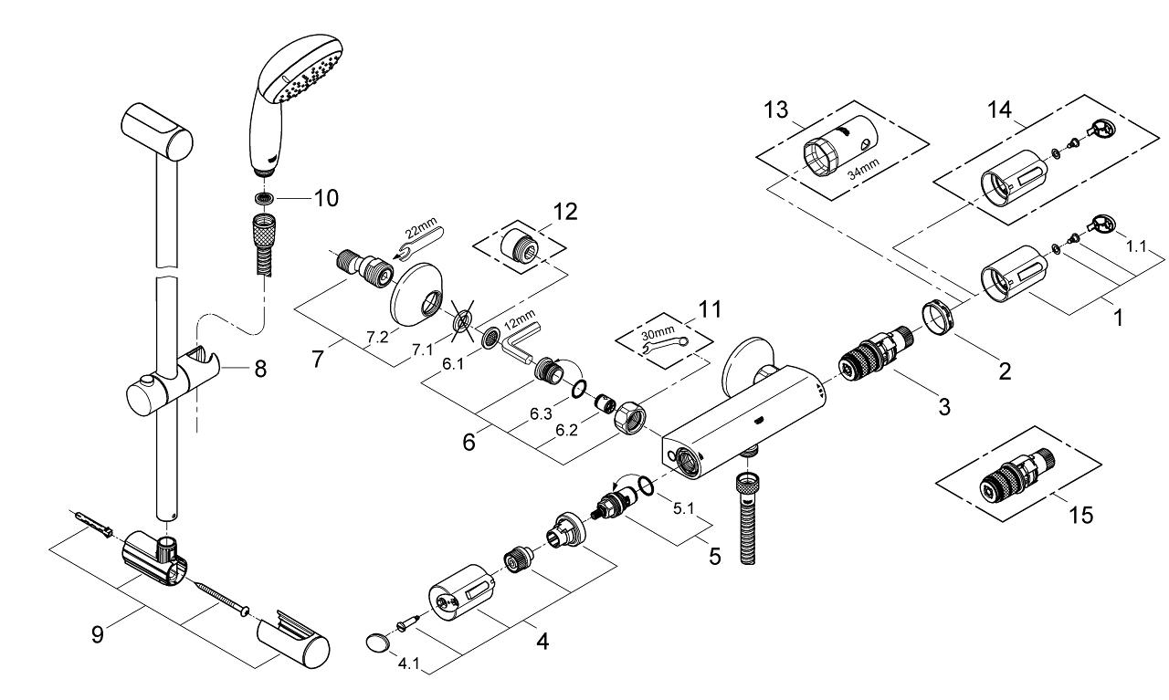 Grohe Nederland Grohtherm 1000 / Grohtherm 1000 Instelknop, verkoop