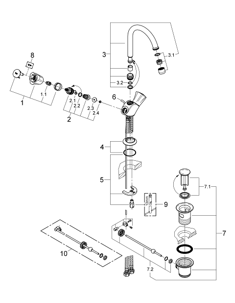 Grohe Zugstange 65936PD0