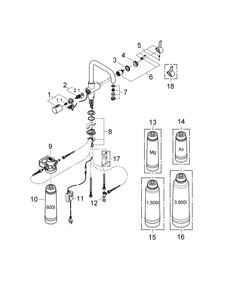 GROHE Euroeco Cosmopolitan E waterbesparende wastafelkraan infrarood zonder menging met LongLife batterij 6V chroom - 36271000