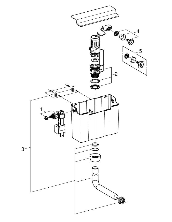 Concealed flushing cistern GROHE