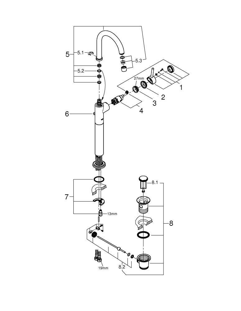 Atrio Single-lever basin mixer 1/2″ XL-Size | GROHE