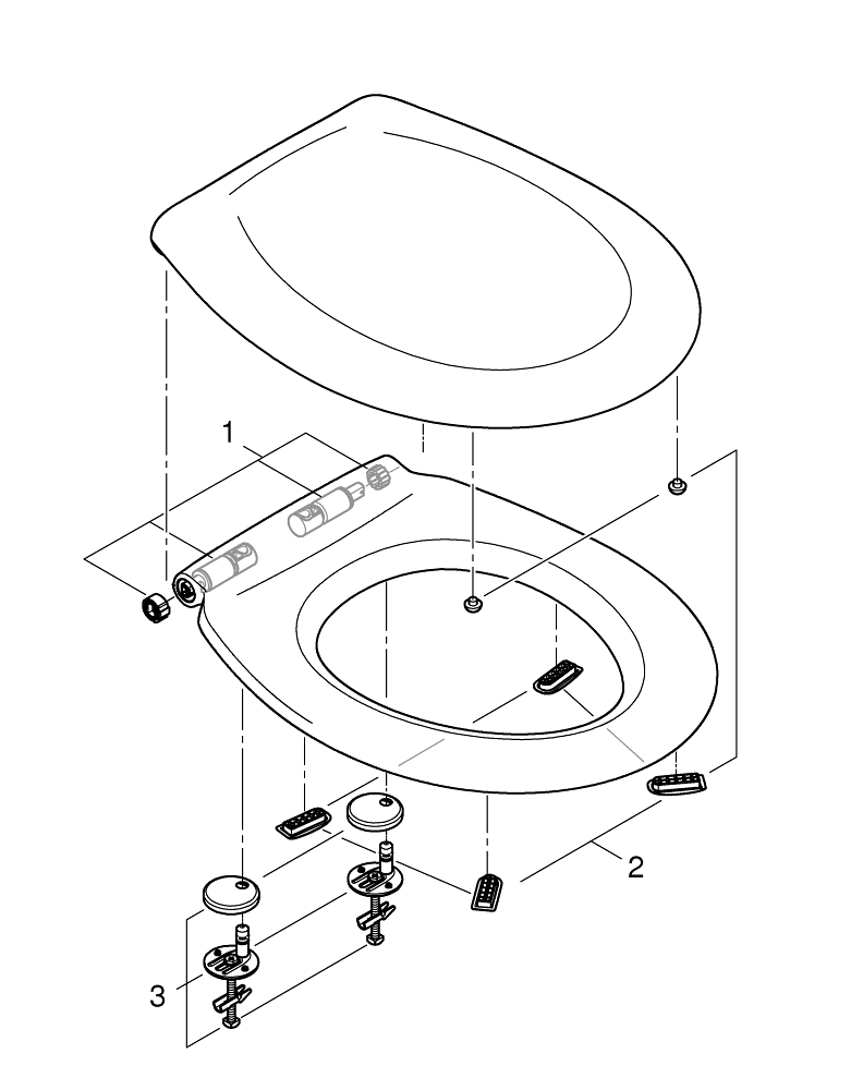 Fixation abattant on sale wc grohe