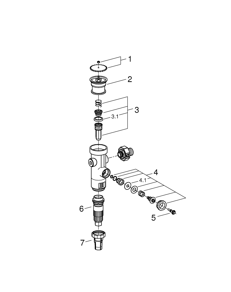 Flush valve for WC GROHE