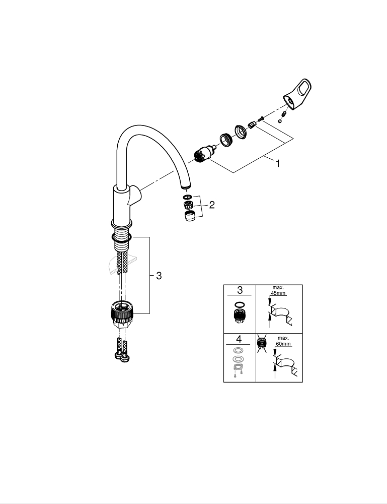 BauFlow Einhand-Spültischbatterie, DN 15 | GROHE