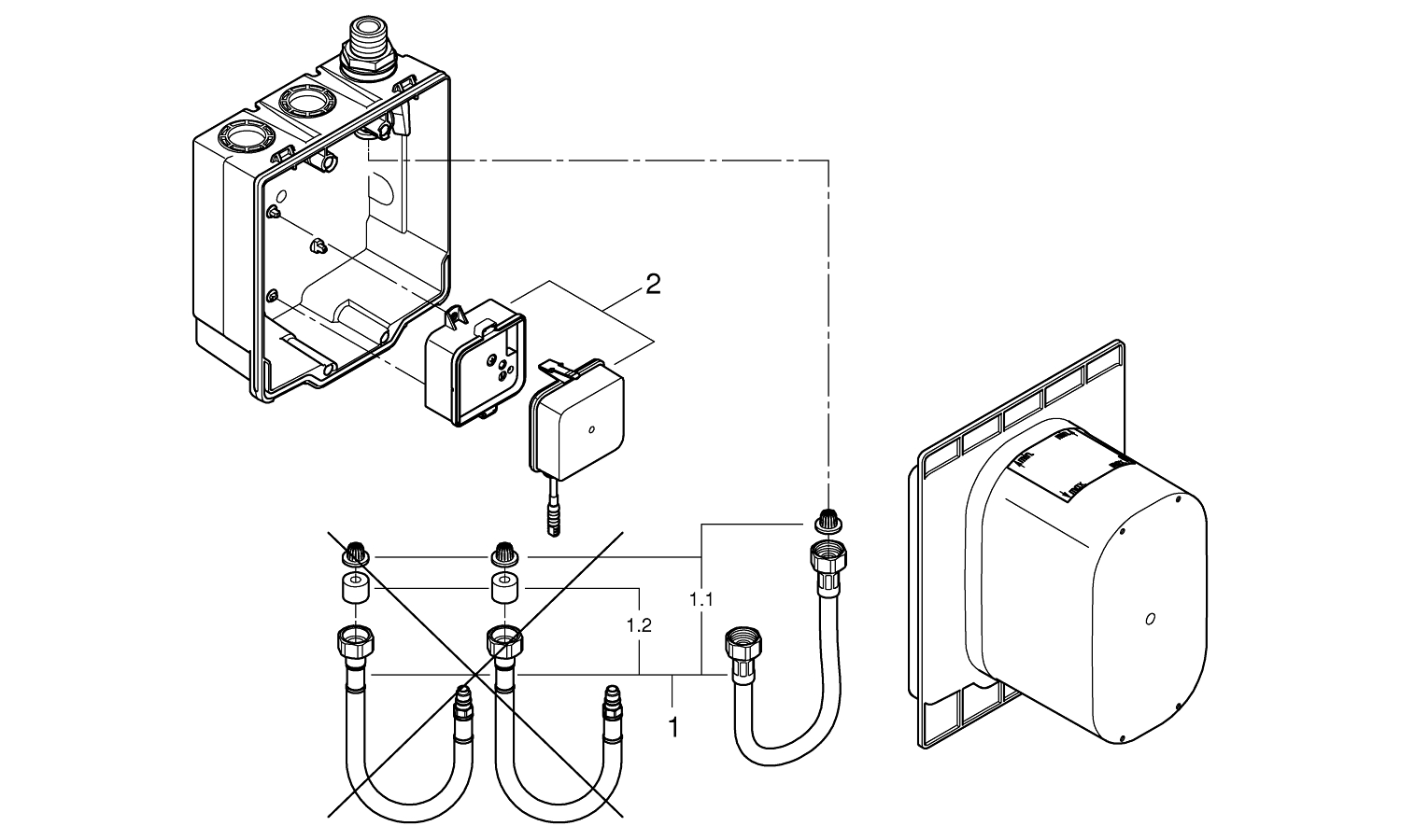 Euroeco Cosmopolitan E Concealed mounting box GROHE