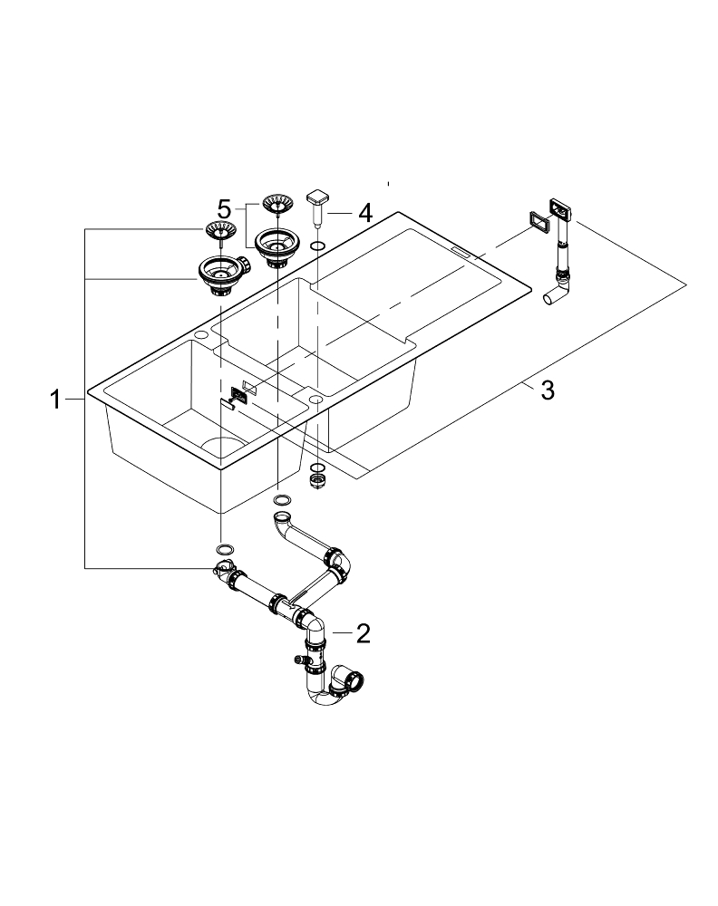 K500 Composite sink with drainer GROHE