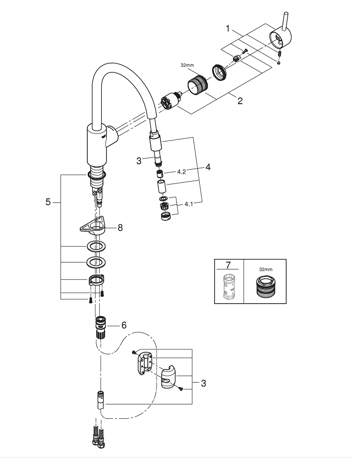 Concetto Single-lever sink mixer 1/2″ | GROHE