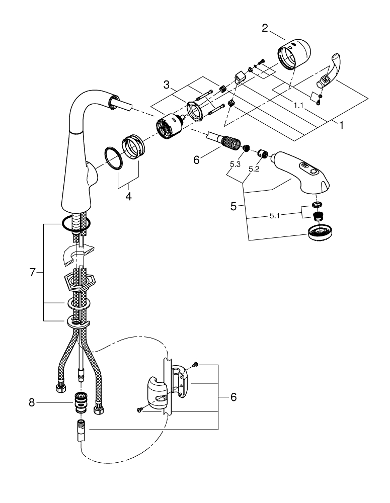 Zedra Einhand-Spültischbatterie, 1/2″ | GROHE