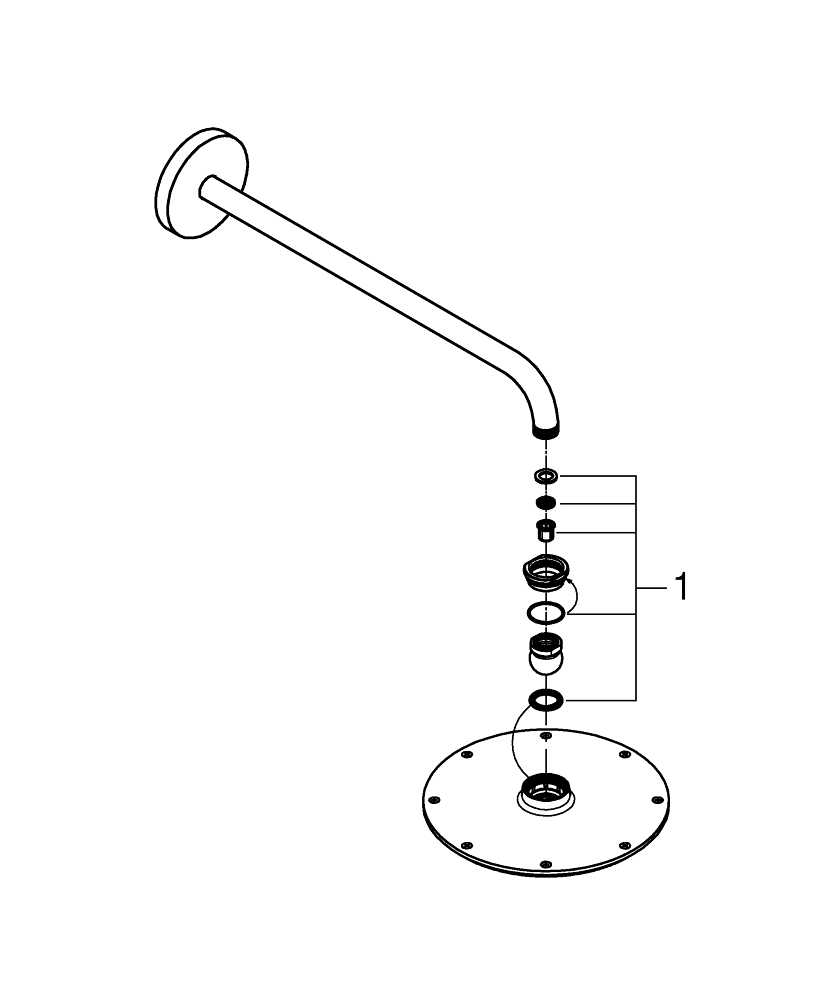 Rainshower Cosmopolitan 210 Head shower set 422 mm, 1 spray GROHE