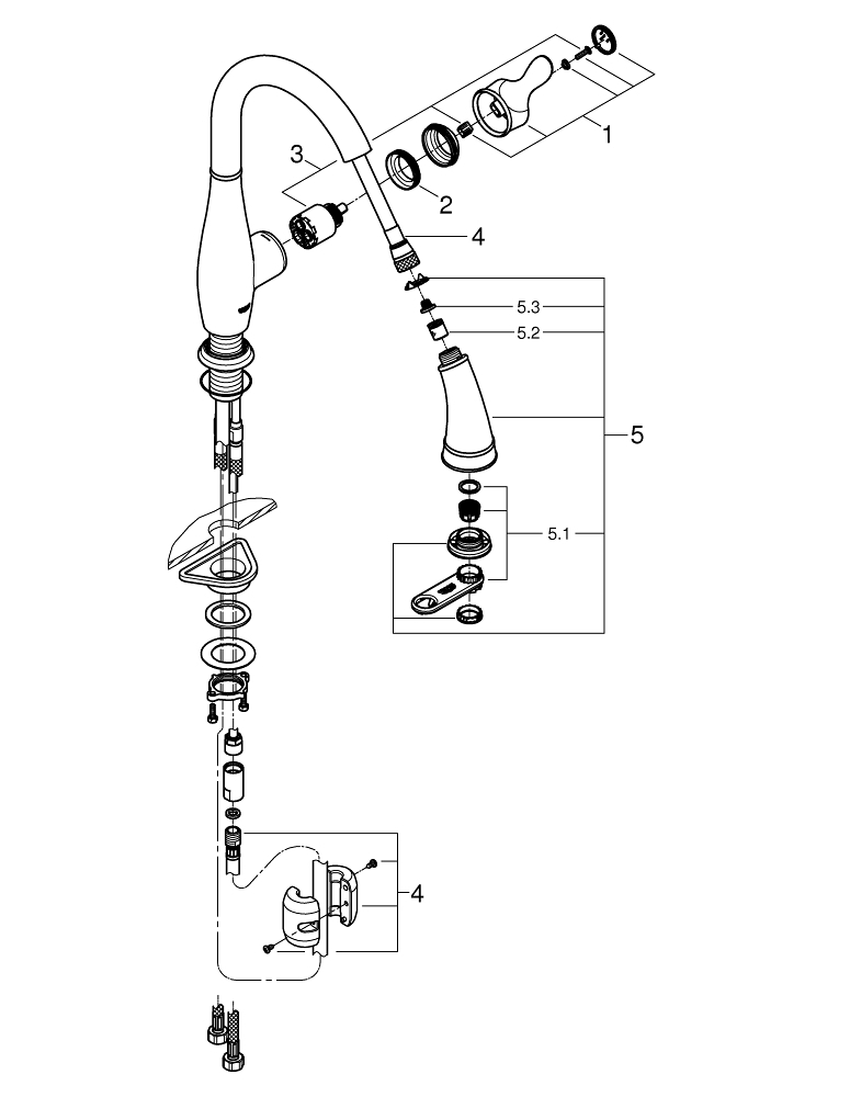 Parkfield Einhand-Spültischbatterie, 1/2″ | GROHE